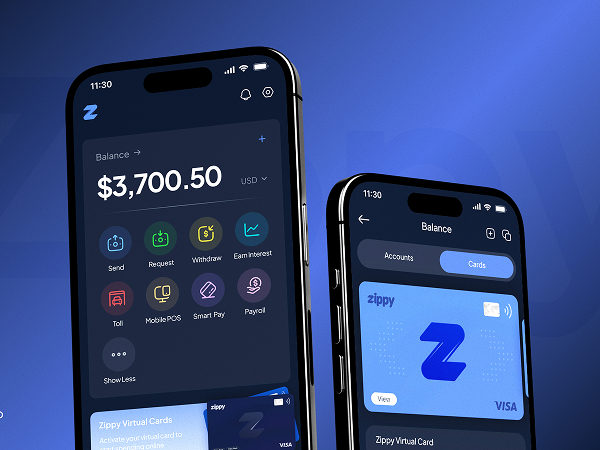 Manage balances, send payments, and access virtual cards.