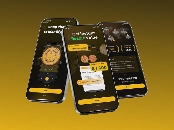Turns your phone into a coin appraiser instantly.