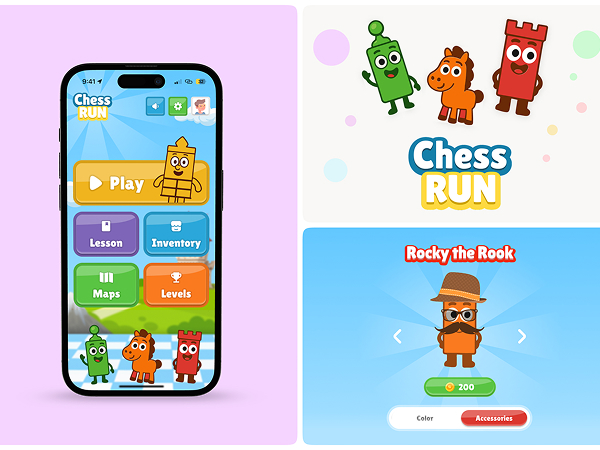 Teaches children chess through playful characters and levels.