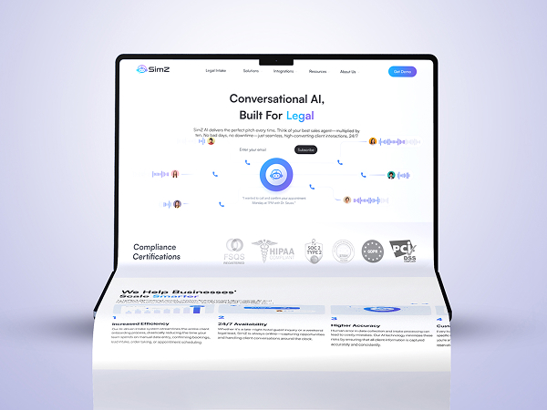 Automates client intake and legal conversations through AI.